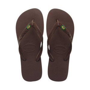 Havaianas Kids Brown Brazil Logo Flip Flop Sandals